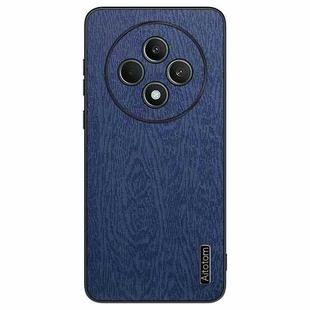 For  OPPO Reno12 F 5G Tree Bark Leather Shockproof Phone Case(Blue)