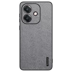 For OPPO  A5 Pro Global Tree Bark Leather Shockproof Phone Case(Grey)