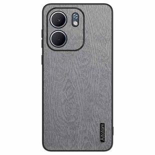 For OPPO A5X Tree Bark Leather Shockproof Phone Case(Grey)