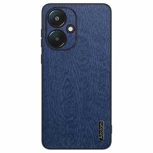 For Xiaomi Redmi 13C 5G Tree Bark Leather Shockproof Phone Case(Blue)