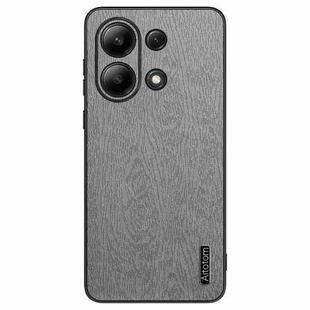 For Xiaomi Redmi 10 Tree Bark Leather Shockproof Phone Case(Grey)