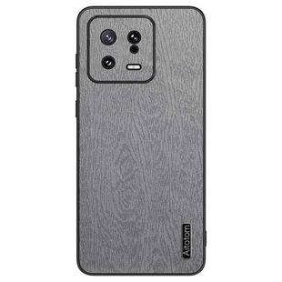 For Xiaomi  13 Tree Bark Leather Shockproof Phone Case(Grey)