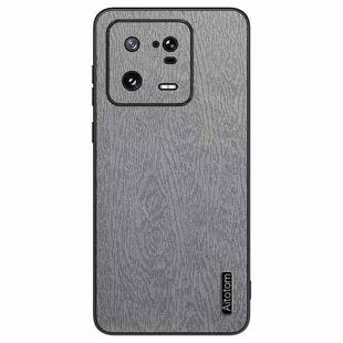 For Xiaomi 13 Pro Tree Bark Leather Shockproof Phone Case(Grey)