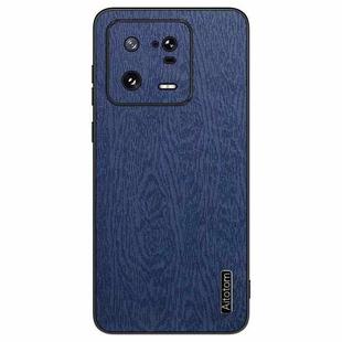 For Xiaomi 13 Pro Tree Bark Leather Shockproof Phone Case(Blue)