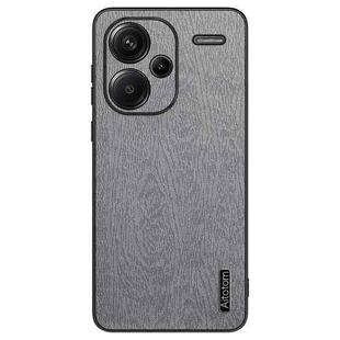 For Xiaomi Redmi Note 13 Pro+ Tree Bark Leather Shockproof Phone Case(Grey)