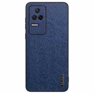 For Xiaomi Redmi K50 Pro Tree Bark Leather Shockproof Phone Case(Blue)