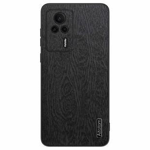 For Xiaomi Redmi K60E Tree Bark Leather Shockproof Phone Case(Black)