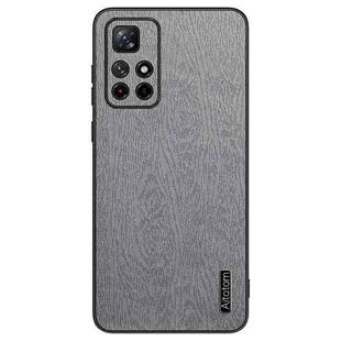 For Xiaomi Redmi Note 11 5G Tree Bark Leather Shockproof Phone Case(Grey)