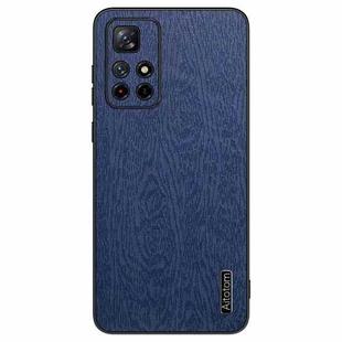 For Xiaomi Redmi Note 11E 5G Tree Bark Leather Shockproof Phone Case(Blue)