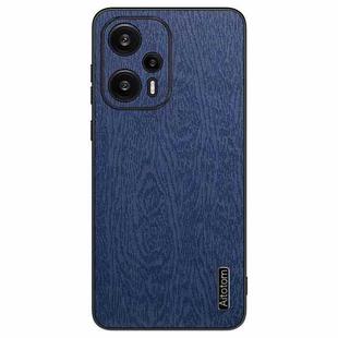 For Xiaomi Redmi Note 12 Turbo Tree Bark Leather Shockproof Phone Case(Blue)