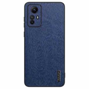 For Xiaomi Redmi Note12S 4G Tree Bark Leather Shockproof Phone Case(Blue)