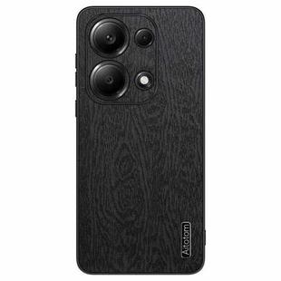 For Xiaomi Redmi Note 13 Pro 4G Tree Bark Leather Shockproof Phone Case(Black)