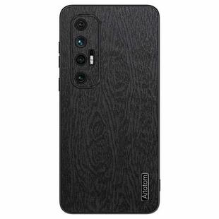 For Xiaomi Mi 10S Tree Bark Leather Shockproof Phone Case(Black)