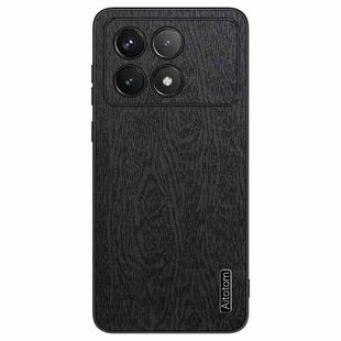 For Xiaomi Redmi K70E Tree Bark Leather Shockproof Phone Case(Black)