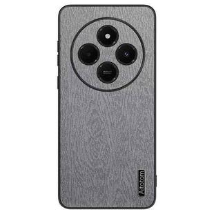 For Xiaomi Redmi 14C 4G Tree Bark Leather Shockproof Phone Case(Grey)