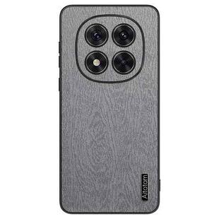 For Xiaomi Redmi Note 14 Pro 5G Tree Bark Leather Shockproof Phone Case(Grey)