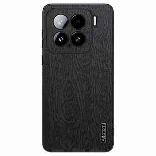 For Xiaomi 15 Tree Bark Leather Shockproof Phone Case(Black)