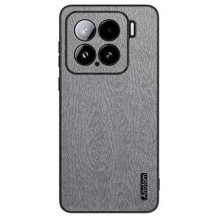 For Xiaomi 15 Tree Bark Leather Shockproof Phone Case(Grey)