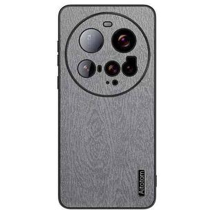 For Xiaomi 15 Ultra Tree Bark Leather Shockproof Phone Case(Grey)