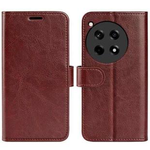 For OnePlus 12R R64 Texture Horizontal Flip Leather Phone Case(Brown)