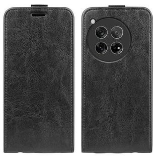 For OnePlus 12 R64 Texture Single Vertical Flip Leather Phone Case(Black)