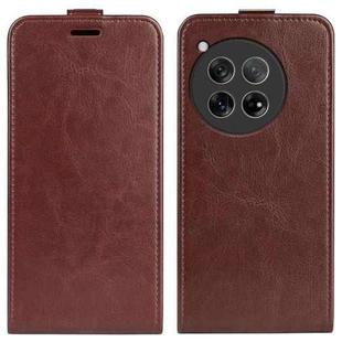 For OnePlus 12 R64 Texture Single Vertical Flip Leather Phone Case(Brown)