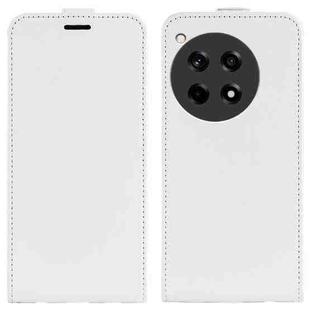 For OnePlus 12R R64 Texture Single Vertical Flip Leather Phone Case(White)