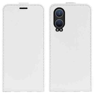 For OnePlus Nord CE4 Lite 5G R64 Texture Single Vertical Flip Leather Phone Case(White)