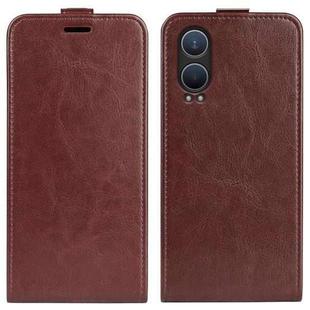 For OnePlus Nord CE4 Lite 5G R64 Texture Single Vertical Flip Leather Phone Case(Brown)