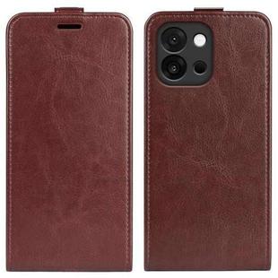 For OnePlus 13T R64 Texture Single Vertical Flip Leather Phone Case(Brown)