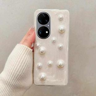 For Huawei P50 Pro Cream Gum Decoden TPU Phone Case(Pearl)