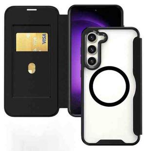 For Samsung Galaxy S24+ 5G MagSafe RFID Blocking Adsorption Flip Leather Phone Case(Black)