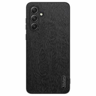 For Samsung Galaxy S24 FE 5G Tree Bark Leather Shockproof Phone Case(Black)