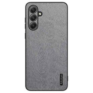 For Samsung Galaxy S24 FE 5G Tree Bark Leather Shockproof Phone Case(Grey)