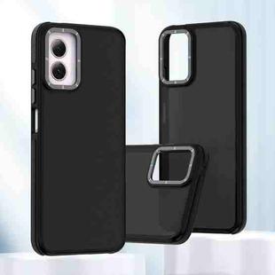 For Motorola Moto G Play 2024 Dual-Color Shockproof TPU Phone Case(Black)