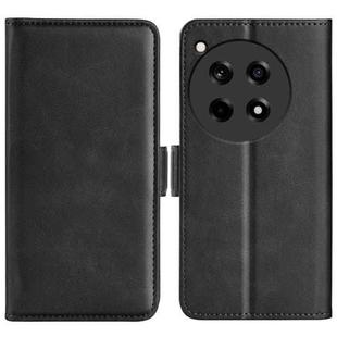 For OnePlus 12R Dual-side Magnetic Buckle Horizontal Flip Leather Phone Case(Black)