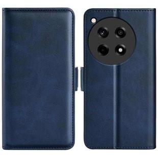 For OnePlus 12R Dual-side Magnetic Buckle Horizontal Flip Leather Phone Case(Dark Blue)