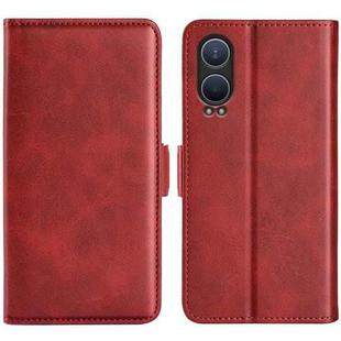 For OnePlus Nord CE4 Lite 5G Dual-side Magnetic Buckle Horizontal Flip Leather Phone Case(Red)