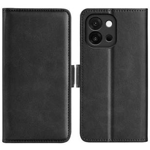For OnePlus 13T Dual-side Magnetic Buckle Horizontal Flip Leather Phone Case(Black)