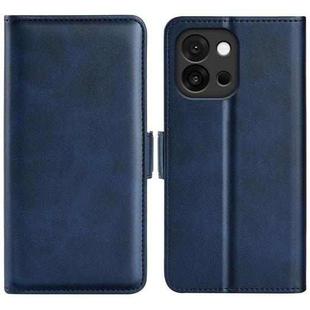 For OnePlus 13T Dual-side Magnetic Buckle Horizontal Flip Leather Phone Case(Dark Blue)