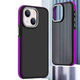 For  iPhone 13 Dual-Color Shockproof TPU Phone Case(Purple)
