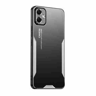 For Samsung Galaxy A05 Blade Series TPU Hybrid Metal Phone Case(Silver)