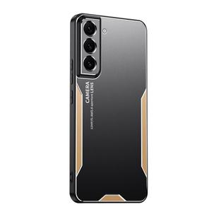 For Samsung Galaxy S21+ 5G Blade Series TPU Hybrid Metal Phone Case(Gold)