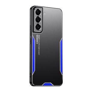 For Samsung Galaxy S21+ 5G Blade Series TPU Hybrid Metal Phone Case(Blue)