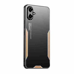 For Samsung Galaxy A07 5G Blade Series TPU Hybrid Metal Phone Case(Gold)