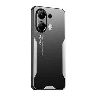 For Xiaomi Redmi Note 13 4G Blade Series TPU Hybrid Metal Phone Case(Silver)