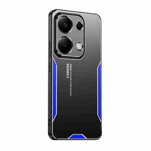 For Xiaomi Redmi Note 13 Pro 4G Blade Series TPU Hybrid Metal Phone Case(Blue)