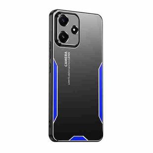 For Xiaomi Redmi Note 12R Blade Series TPU Hybrid Metal Phone Case(Blue)