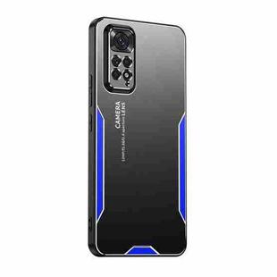 For Xiaomi Redmi Note 11 Pro 4G Blade Series TPU Hybrid Metal Phone Case(Blue)