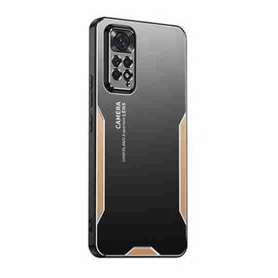 For Xiaomi Redmi Note 11E Pro Blade Series TPU Hybrid Metal Phone Case(Gold)